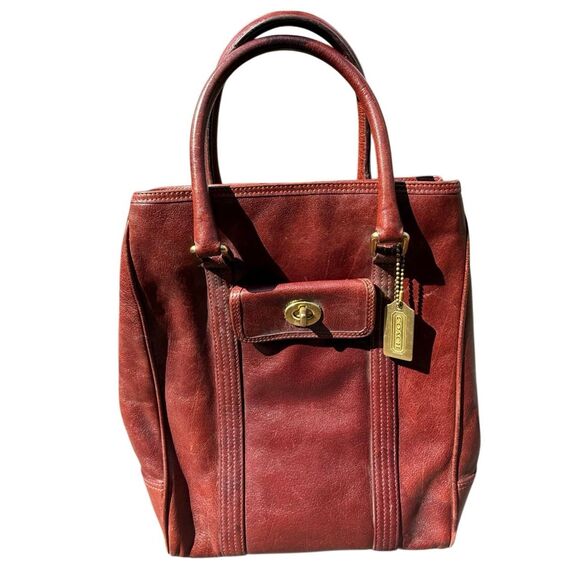 Coach Buffalo Hide Paper Bag Tote Rare Vintage G13-9704 - Picture 1 of 10